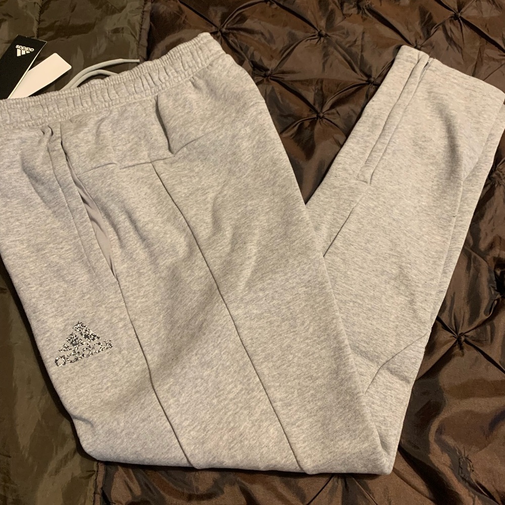 Adidas Men's Light Gray Joggers